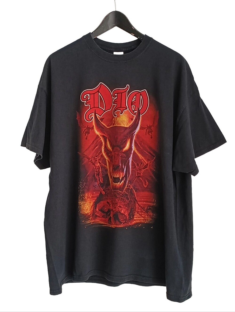 VTG Y2K Dio 1983-1993 A Decade Of Dio Black Graphic Tee Gildan Heavy Size 2XL